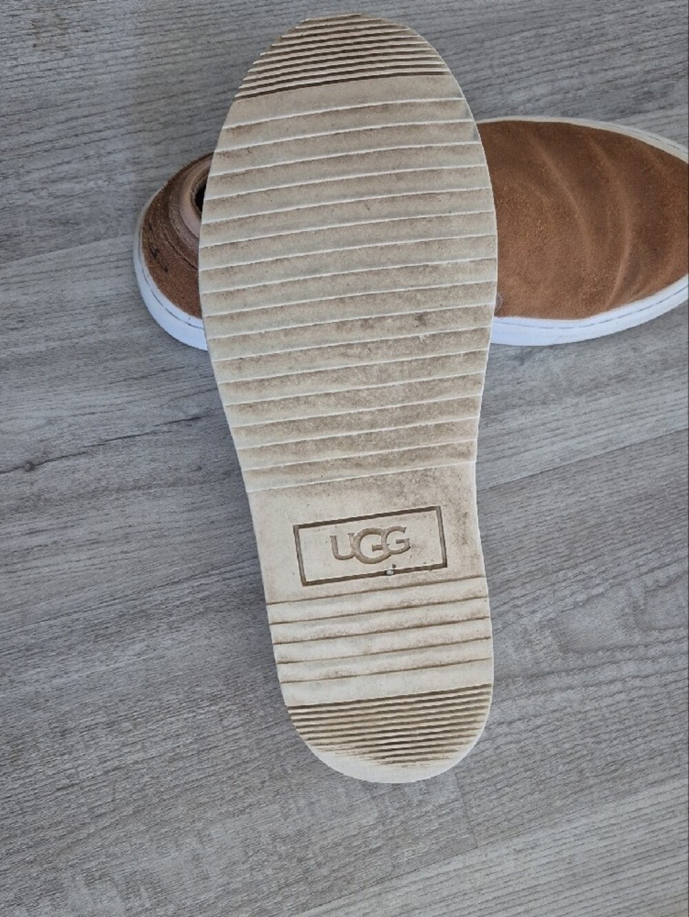 UGG Men's Tan Suede Slip-On Loafers - Picture 5 of 9